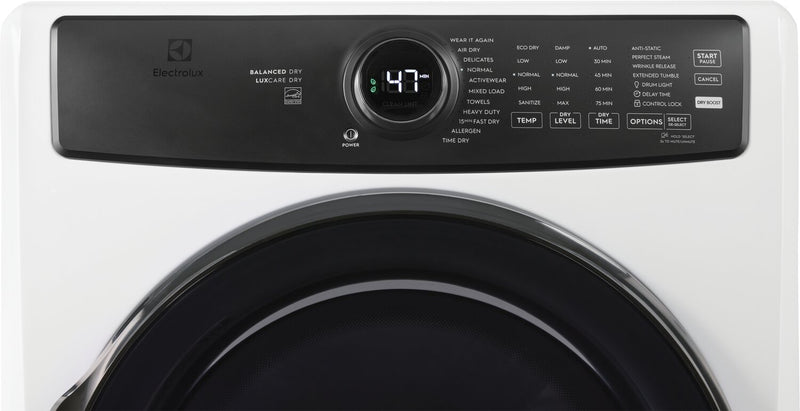 Electrolux 8 Cu. Ft. Perfect Steam™ Electric Dryer with LuxCare® Dry and Instant Refresh - ELFE773CAW