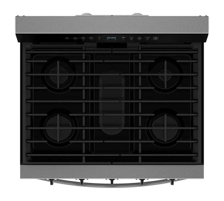 Whirlpool 5 Cu. Ft. Smart Gas Range with Air Fry and Self-Clean - Stainless Steel - WFGS7530RZ