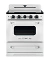 Classic Retro by Unique 30\" 3.9 Cu. Ft. Induction Range - Marshmallow White - UNQ-30CR IC W 