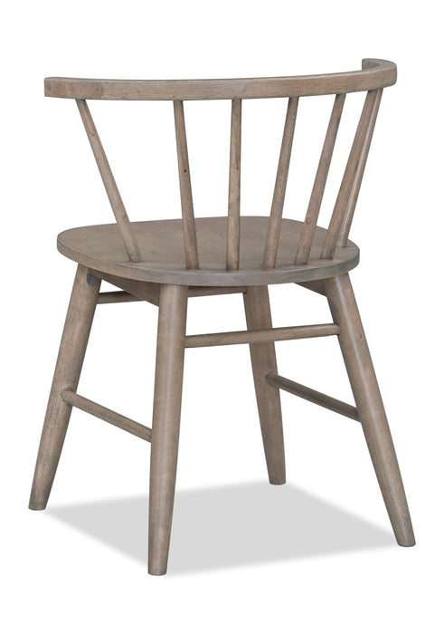 Remi Dining Chair with Curved Spindle-Back - Brown