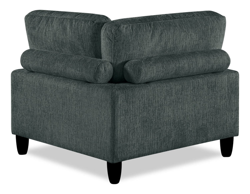 Lounge Modular 40\" Chenille Fabric Corner Chair - Grey