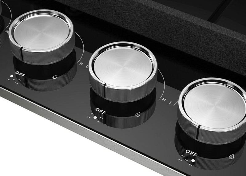 KitchenAid 36\" Gas-on-Glass Cooktop - KCGG536PBL