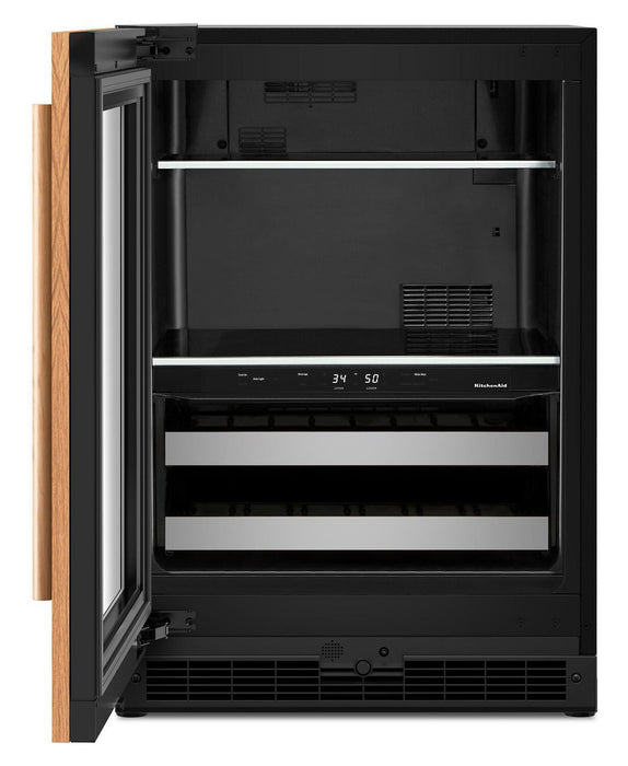 KitchenAid 24\" Beverage Centre with Wood-Front Racks – Panel Ready - KUBL524SPA