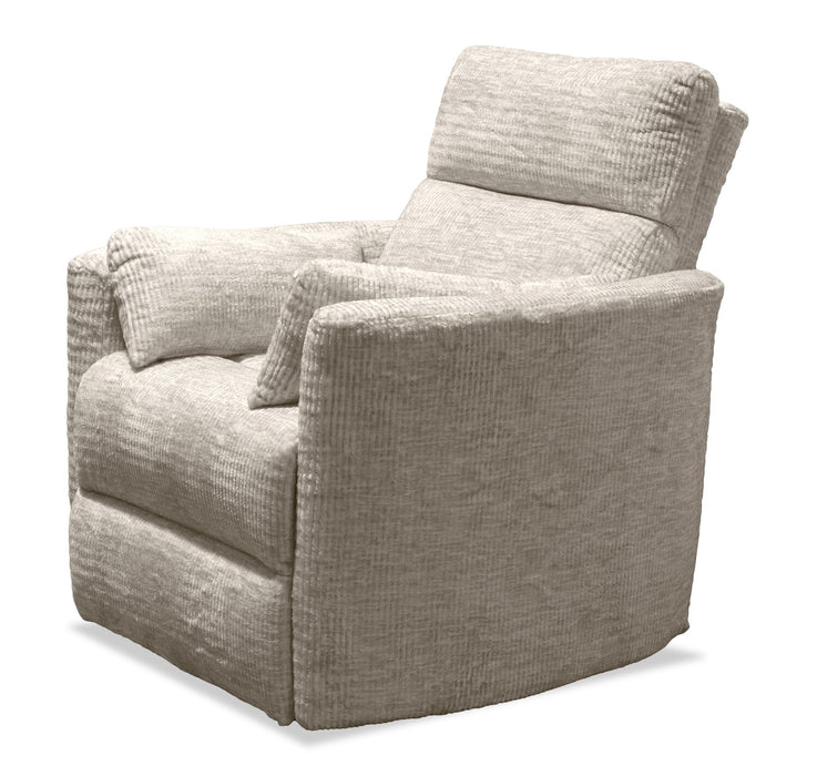 Remi 38\" Fabric Swivel Glider Reclining Chair – Taupe