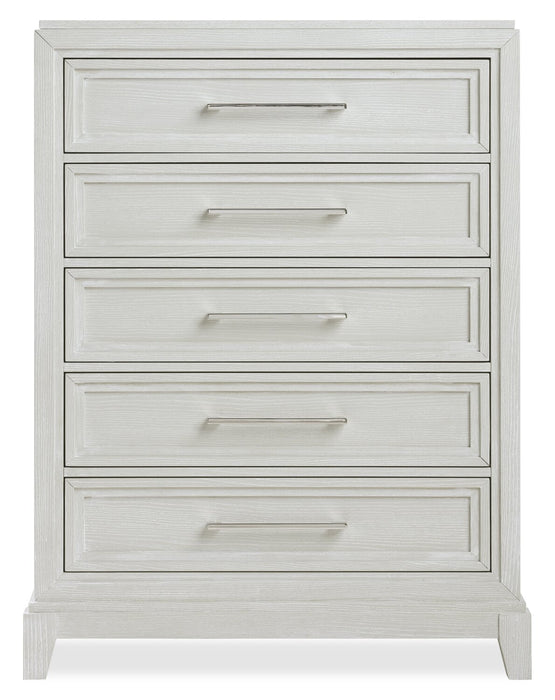 Vida Bedroom 5-Drawer Chest, 38\"W x 52\"H - Sand