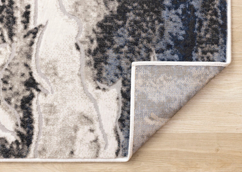 Linnie Blue Grey Area Rug - 5'3\" x 7'7\"