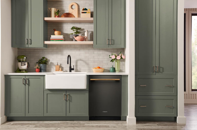 KitchenAid 24\" 44 dBA Dishwasher with 360° Max Jets™ Third Rack – Black Ore - KDTS724SBE