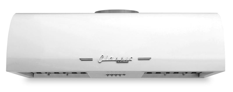 Classic Retro by Unique 36\" 700 CFM Under-Cabinet Range Hood - Marshmallow White - UGP-36CR RH W