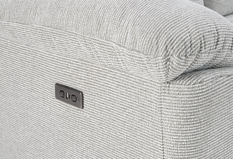 Spencer 41.3\" Chenille Fabric Power Reclining Chair - Grey