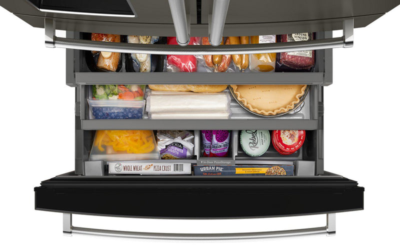 KitchenAid 36\" 26.2 Cu. Ft. French-Door Refrigerator - Black Stainless - KRMF536RBS