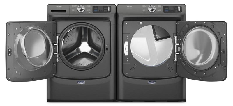 Maytag 5.8 Cu. Ft. Pet Pro Smart Front-Load Washer and 7.4 Cu. Ft. Electric Dryer - Volcano Black
