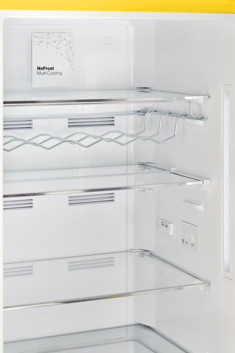 Classic Retro by Unique 24\" 12 Cu. Ft. Bottom-Freezer Refrigerator - Canary Yellow - UGP-340L Y AC