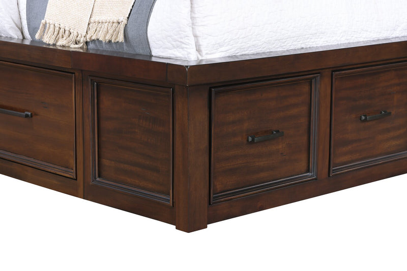 Sonoma Platform Storage Bed with Headboard & Frame, Mango Brown - Twin Size