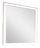 ["Halo Bedroom Dresser Mirror with LED Light, Glam - White"]