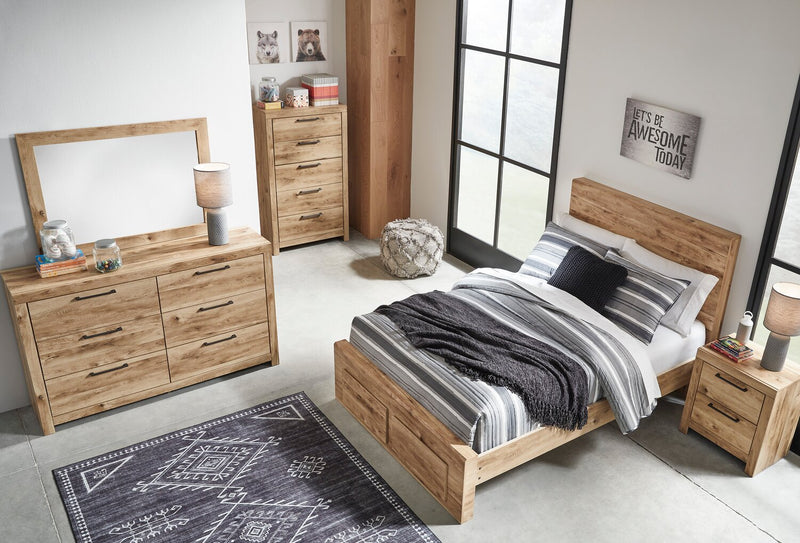Derekson Panel Headboard, Natural - Full Size