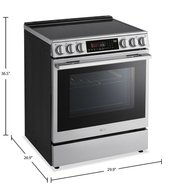 LG 6.3 Cu. Ft. Smart Electric Range with Air Fry – Fingerprint Resistant Stainless Steel - LSEL6337XE
