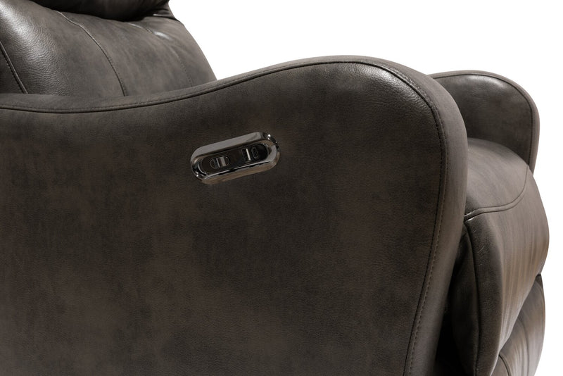 Ellis 32\" Faux Leather Glider Power Reclining Chair – Grey 