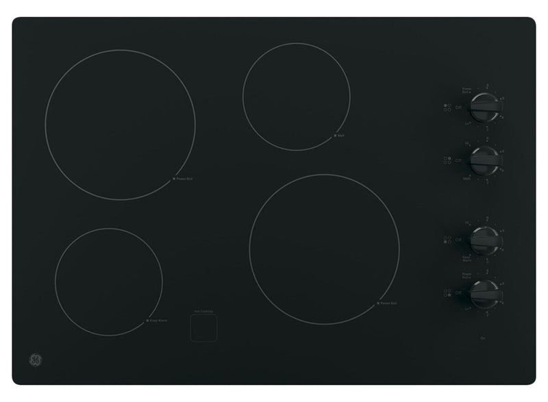 GE 30\" 4-Burner Electric Cooktop - Black - JP3030DWBB