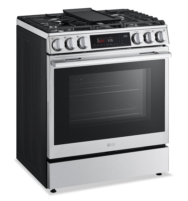 LG 6.3 Cu Ft. Smart Gas Slide-In Range with Air Fry- Fingerprint Resistant Stainless Steel - LSGL6335X