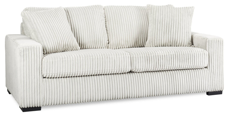 Willow 87\" Light Grey Fabric Sofa with Track Arms and Reversible Seat and Back Cushions