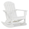 Bask Outdoor Patio Rocking Chair - High Density Plastic, UV & Weather Resistant - White