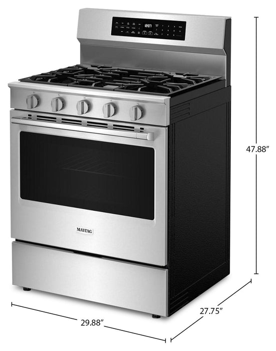 Maytag 5 Cu. Ft. Smart True Convection Gas Range with Grill Mode - Stainless Steel - MFGS8030RZ