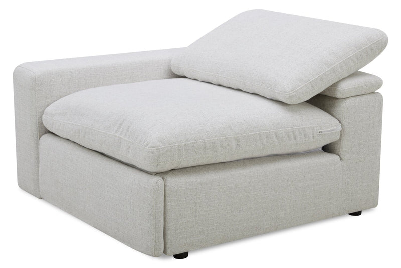 Sky Modular 3-Piece Fabric Power Reclining Sectional with Console and Feather Down Cushions - Nathan Wheat