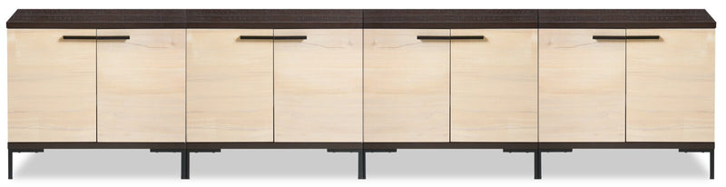 Sonora 4-piece TV Stand with Storage for TVs up to 100\"- Dark Oak