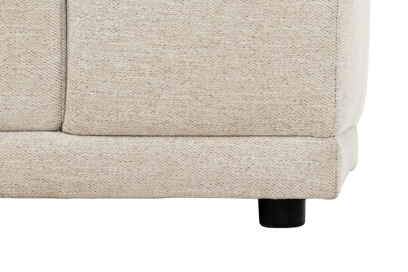 Kort & Co. Oaklyn Modular 6-Piece Fabric Sectional with Ottomans and Tufted Seat Cushions - Beige