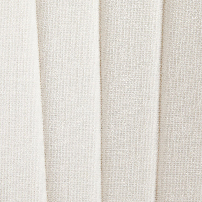 Zoe Dining Chair with Polyester Fabric & Channeled Tufting, Metal - Ivory