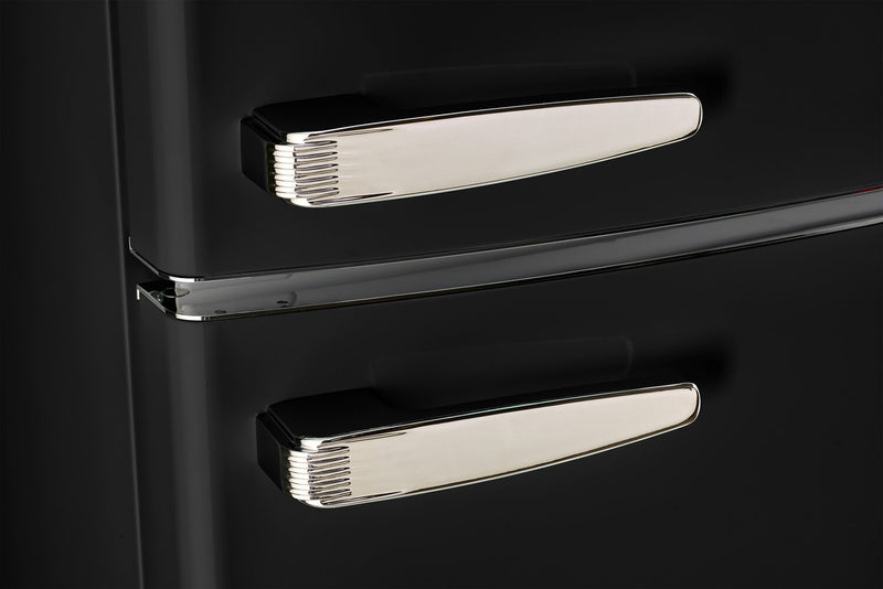 Unique Classic Retro 24\" 11 Cu Ft. Top Freezer Refrigerator – Midnight Black - UNQ-310L B TM