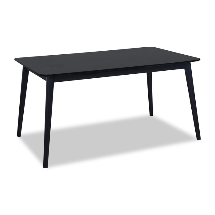 Astro Dining Table, Tapered Legs, 59.1\"W - Black