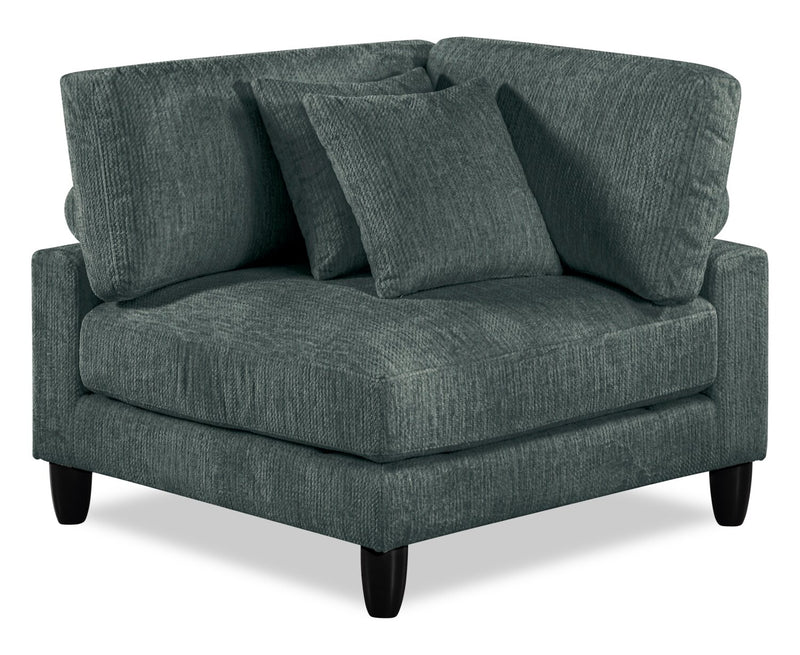 Lounge Modular 40\" Chenille Fabric Corner Chair - Grey