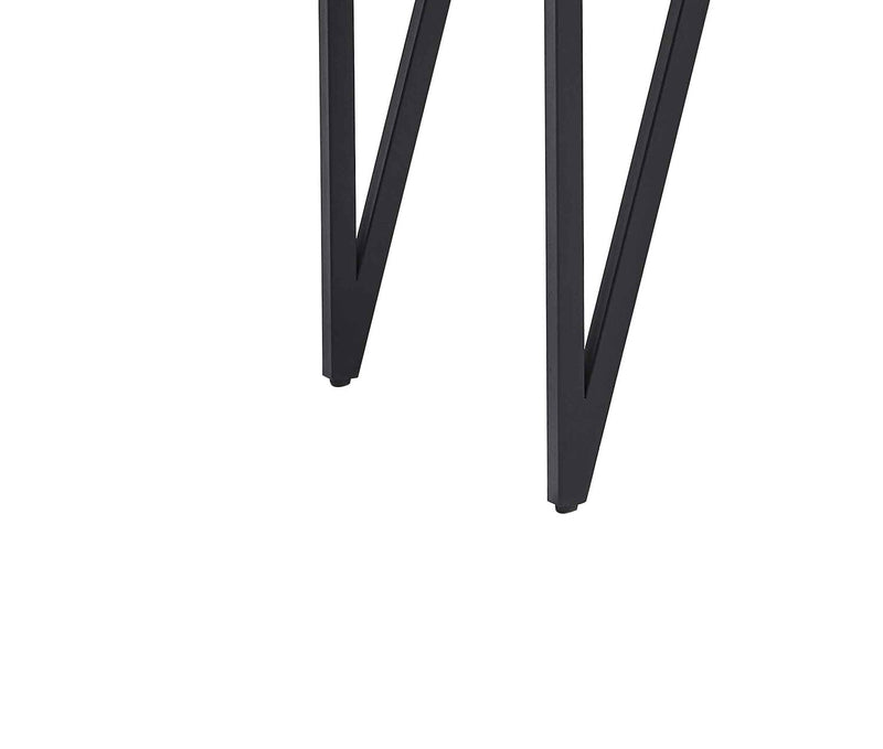 Juno 22.5\" Modern End Table with Sintered Stone Top - Black