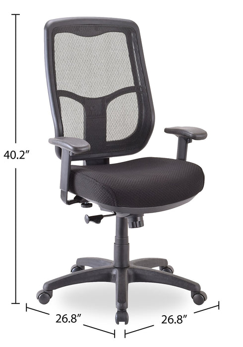 Tempur-Pedic Remy 26.8” Office Chair - Black with Mesh Back