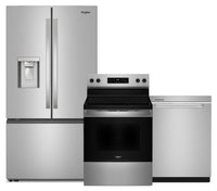Whirlpool 3-Piece Kitchen Appliance Package – Fingerprint Resistant Stainless Steel 