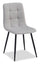 Arlo Dining Chair with Cushion Fabric Tufted Seat & Back, Metal – Grey