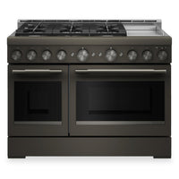 KitchenAid 6.3 Cu. Ft. 6 Burner Commercial-Style Gas Range – Black Ore - KFGD948SBE 