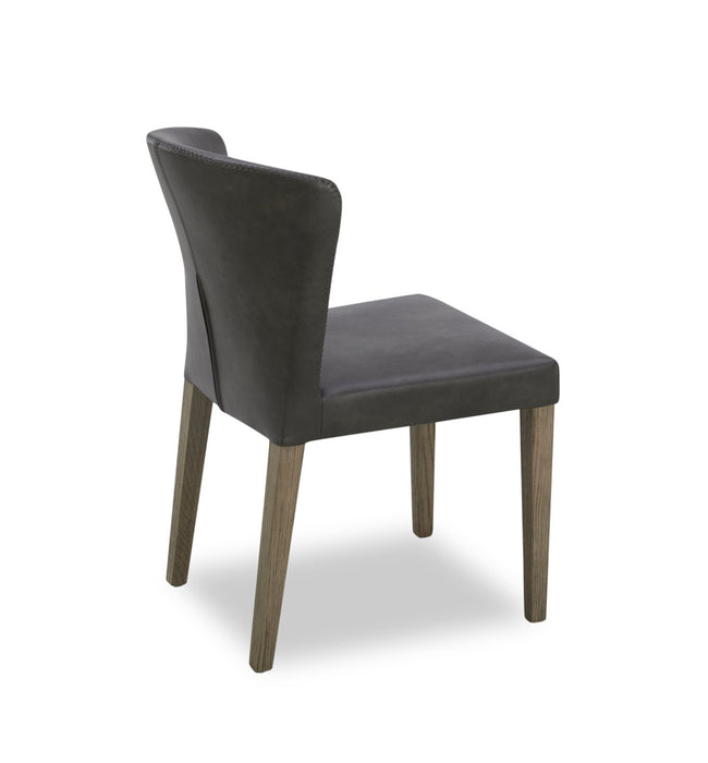 Arlo Dining Chair with Vegan Leather Fabric - Charcoal