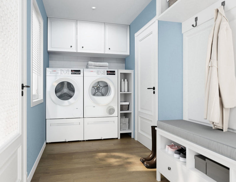 Bosch 300 Series 2.2 Cu. Ft. Front-Load Washer and 4 Cu. Ft. Condensation Dryer