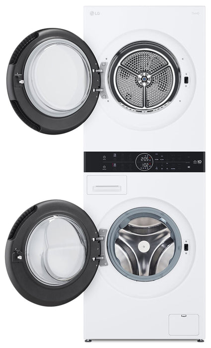LG 3.1 Washer/4.2 Dryer Cu. Ft. Front-Load High-Efficiency Washtower™ - White - WKHC152HWA
