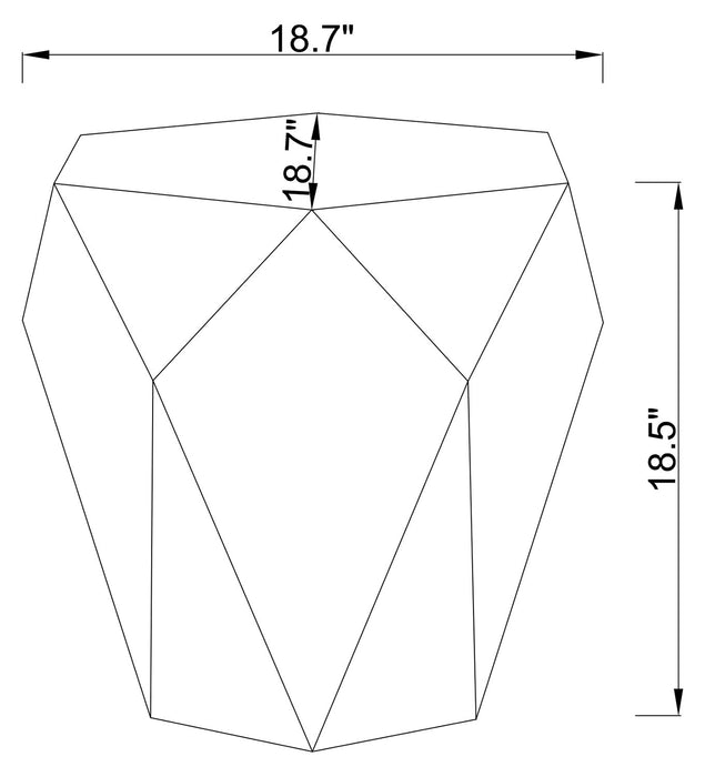 Dawson 19” Modern End Table - Black