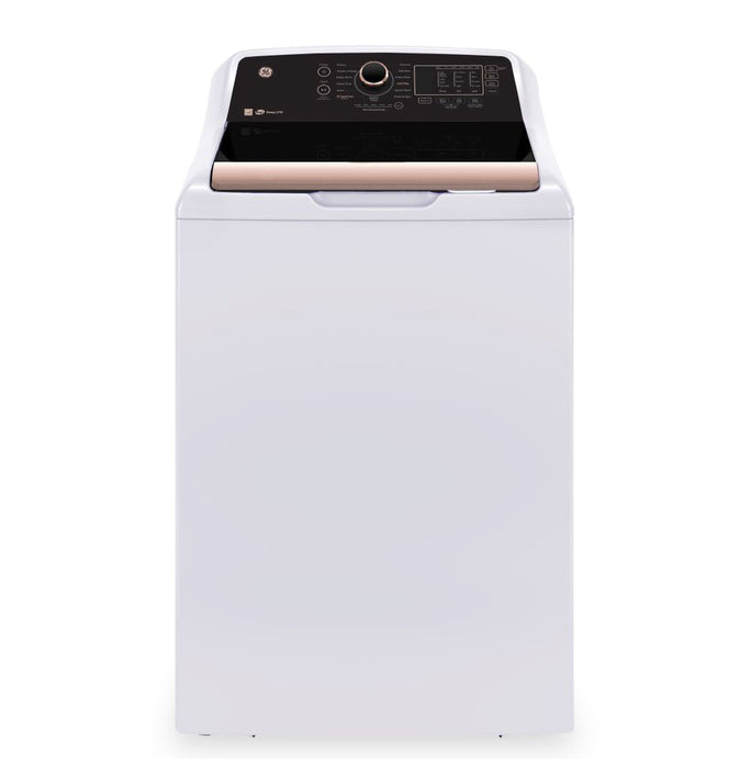 GE 5.3 Cu. Ft. Top Load Washer - White and Rose Gold - GTW690BMYWR