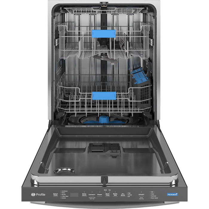 GE 24\" 45 dBA Top Control Dishwasher - Fingerprint Resistant Stainless Steel - PDT705SYWFS