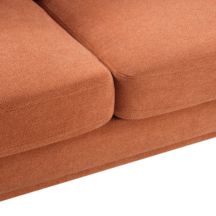 Cosmo 57\" Fabric Loveseat with Tufted Back Cushions - Orange