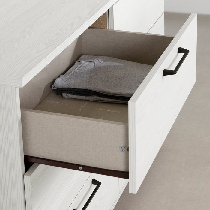 Everley 6-Drawer Dresser, 51.25\"W - White