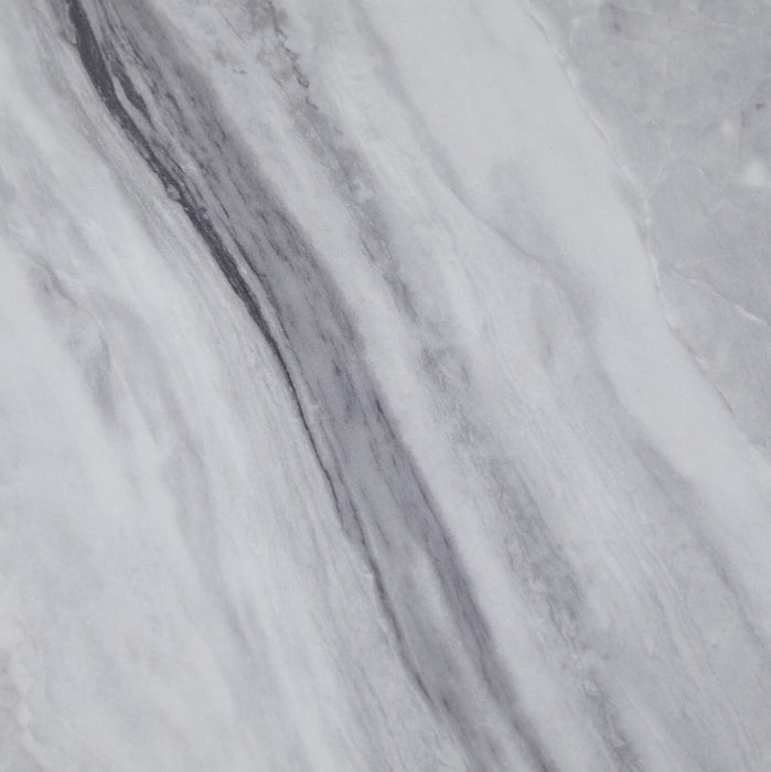 Serena 47.25\" Modern Coffee Table - White & Black with Marble Look