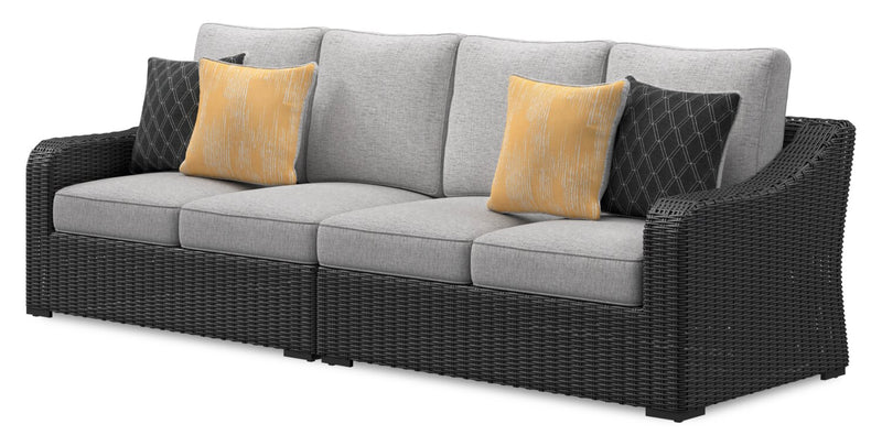 Jasper Patio Right and Left Facing Loveseats - Black