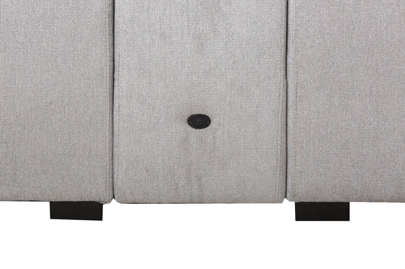 Vault 7-Piece Sectional with Five Storage Chairs and Storage USB Console - Grey