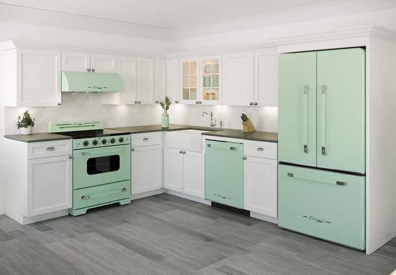 Classic Retro by Unique 36\" 21.4 Cu. Ft. Counter-Depth Refrigerator - Summer Mint Green - UGP-595L LG AC